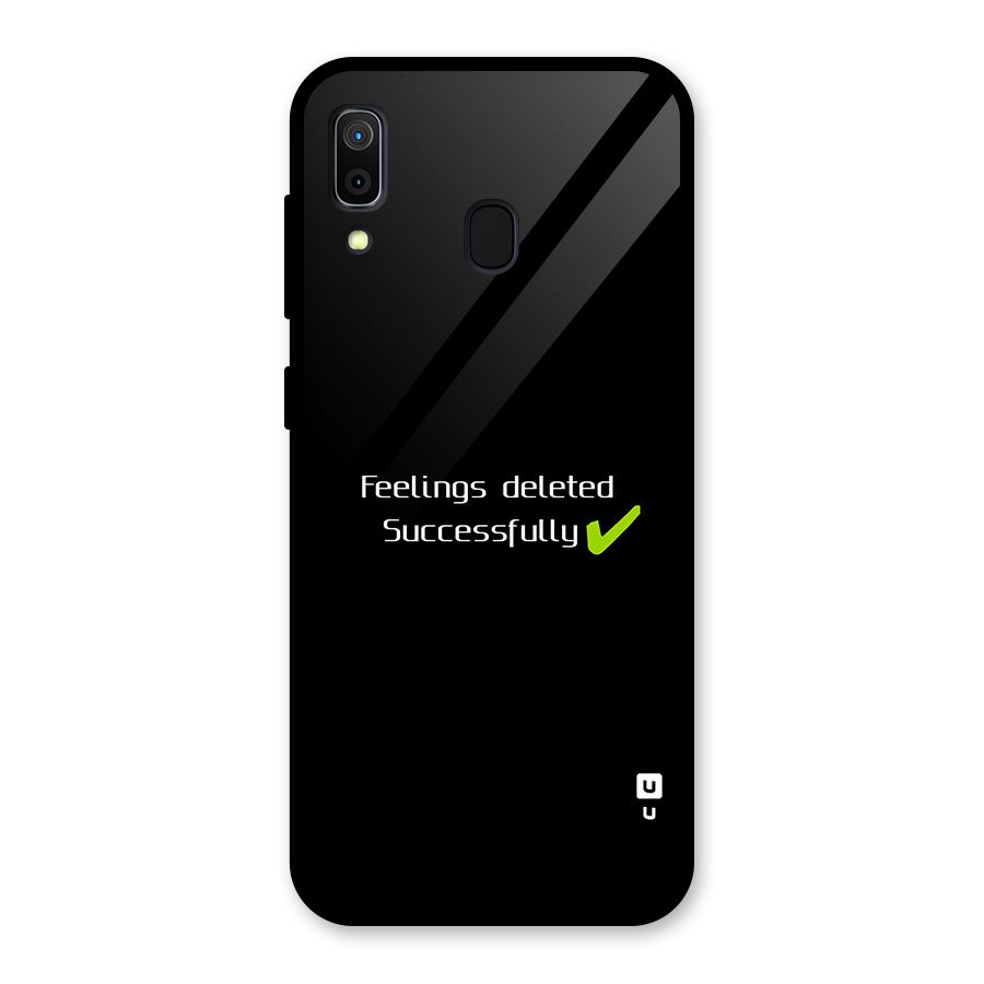 Feelings Deleted Glass Back Case for Galaxy A30