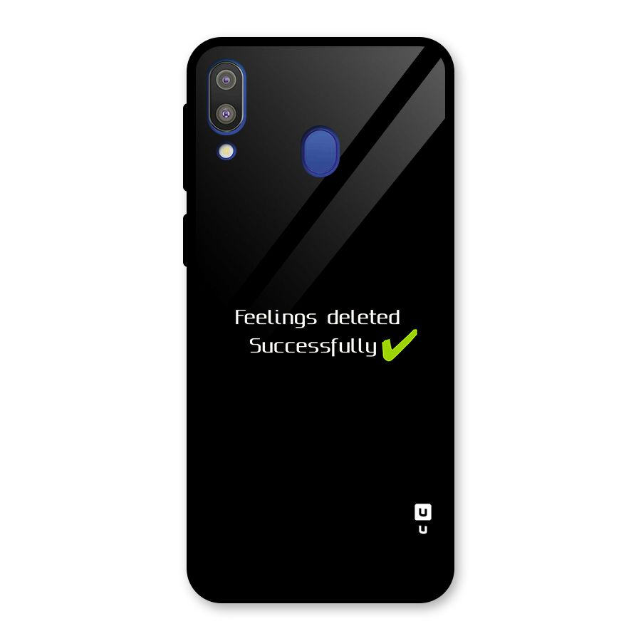 Feelings Deleted Glass Back Case for Galaxy M20