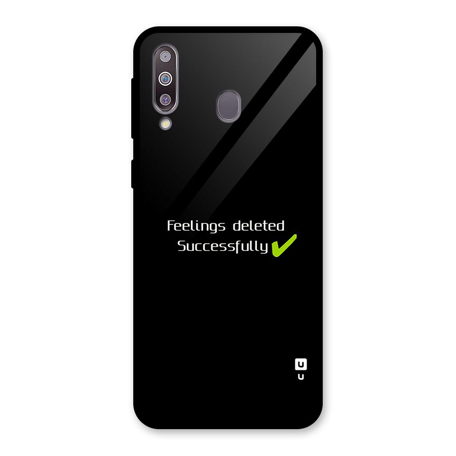 Feelings Deleted Glass Back Case for Galaxy M30