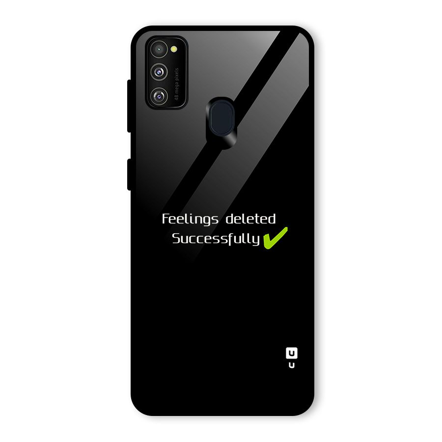 Feelings Deleted Glass Back Case for Galaxy M30s