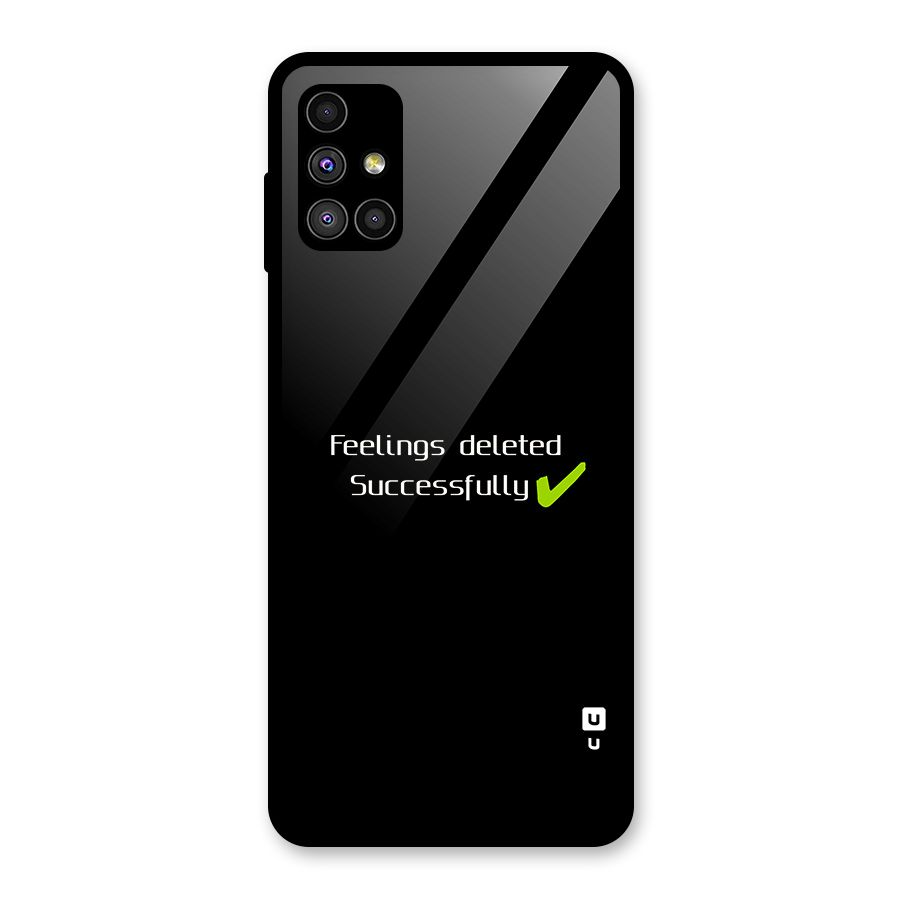 Feelings Deleted Glass Back Case for Galaxy M51