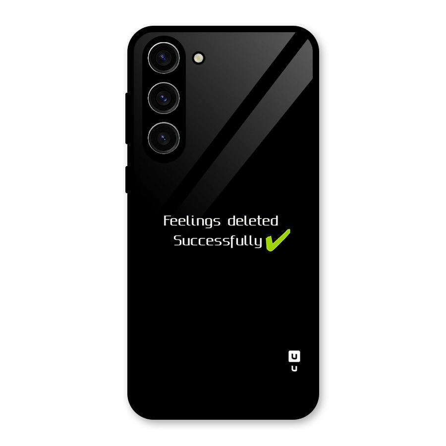Feelings Deleted Glass Back Case for Galaxy S23 Plus
