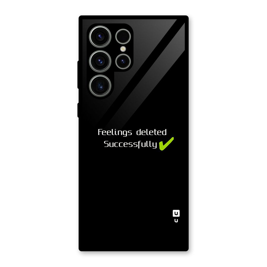 Feelings Deleted Glass Back Case for Galaxy S23 Ultra