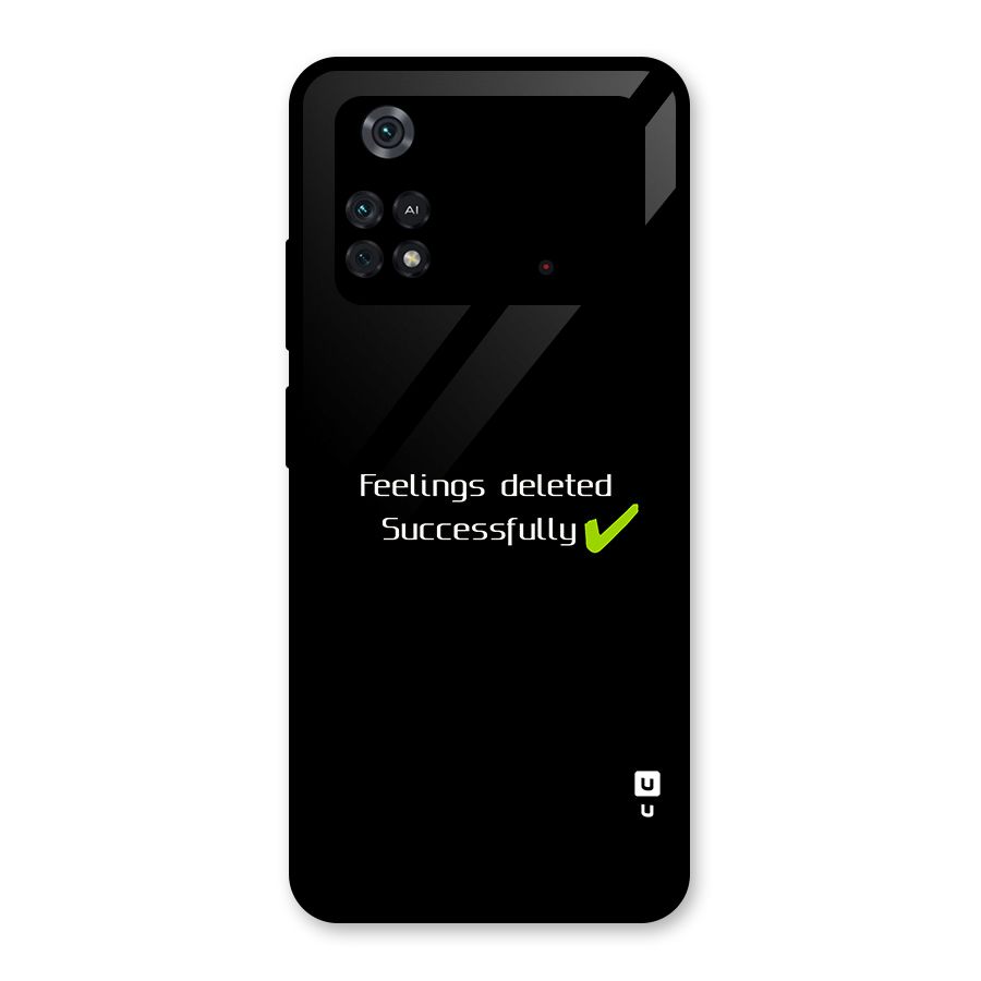 Feelings Deleted Glass Back Case for Poco M4 Pro 4G