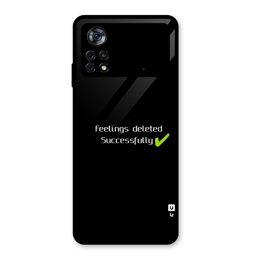 Feelings Deleted Glass Back Case for Poco X4 Pro 5G