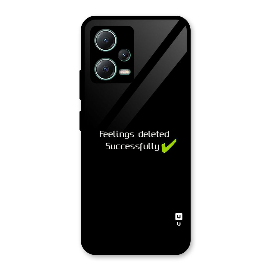 Feelings Deleted Glass Back Case for Poco X5