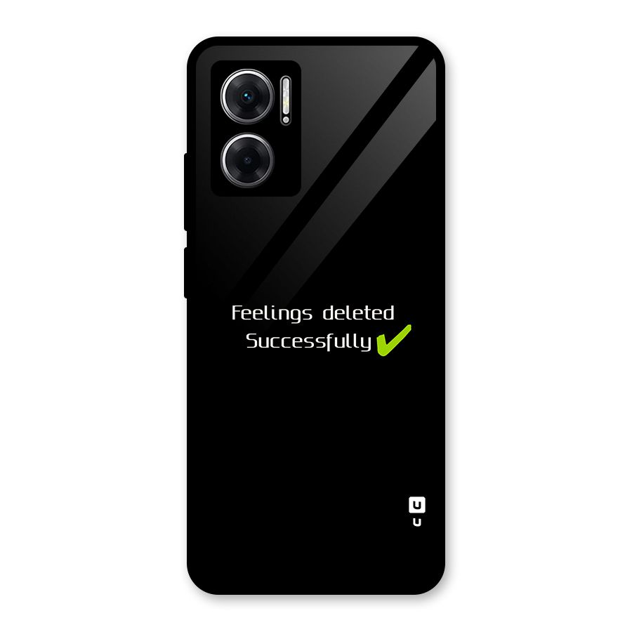 Feelings Deleted Glass Back Case for Redmi 11 Prime 5G