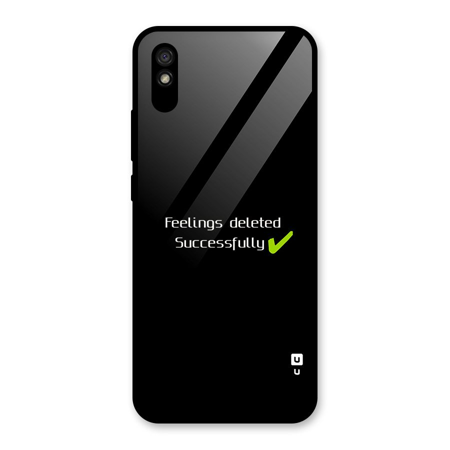 Feelings Deleted Glass Back Case for Redmi 9A
