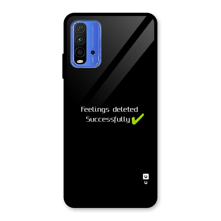 Feelings Deleted Glass Back Case for Redmi 9 Power