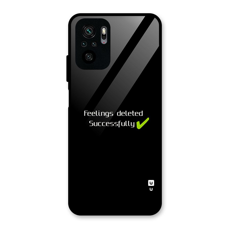 Feelings Deleted Glass Back Case for Redmi Note 10S