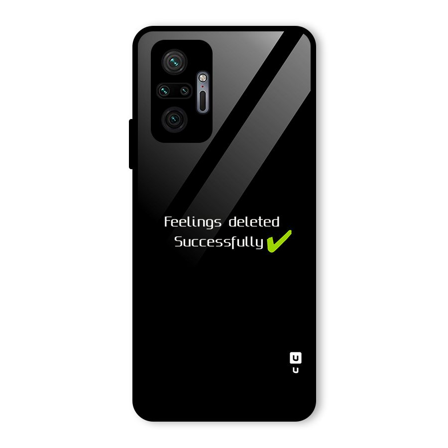 Feelings Deleted Glass Back Case for Redmi Note 10 Pro Max