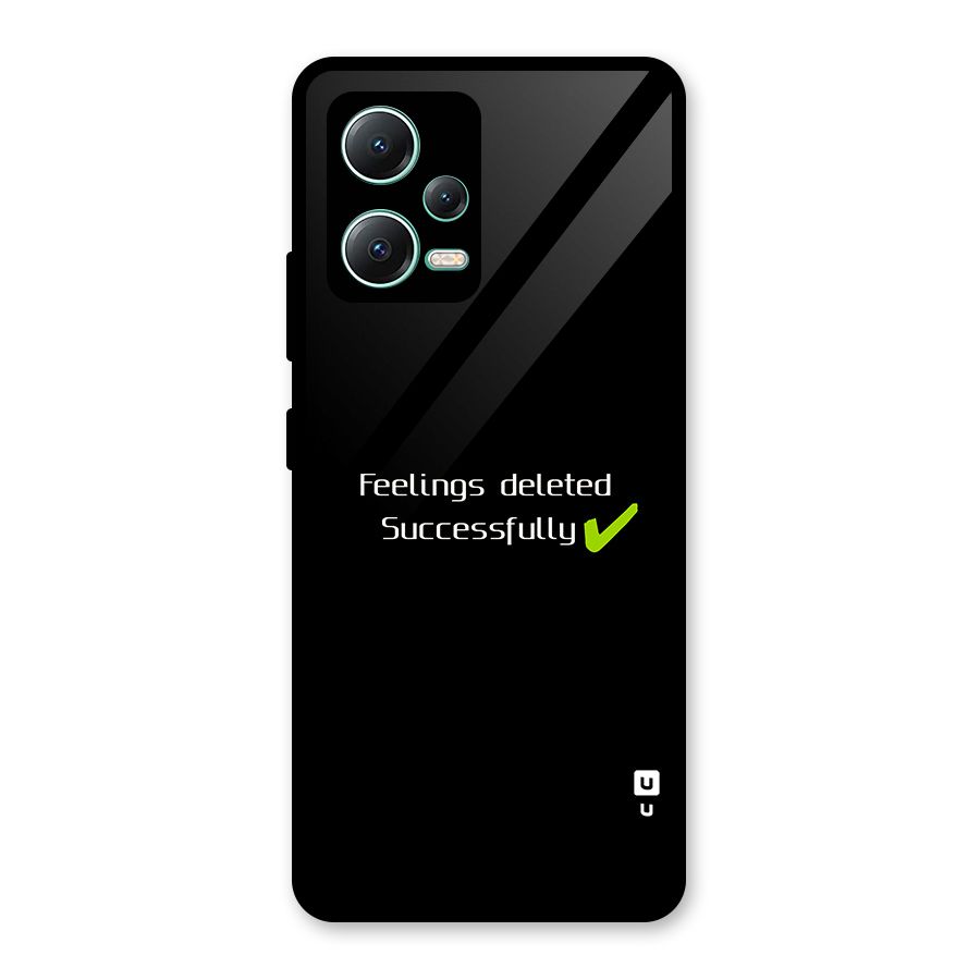 Feelings Deleted Glass Back Case for Redmi Note 12 5G