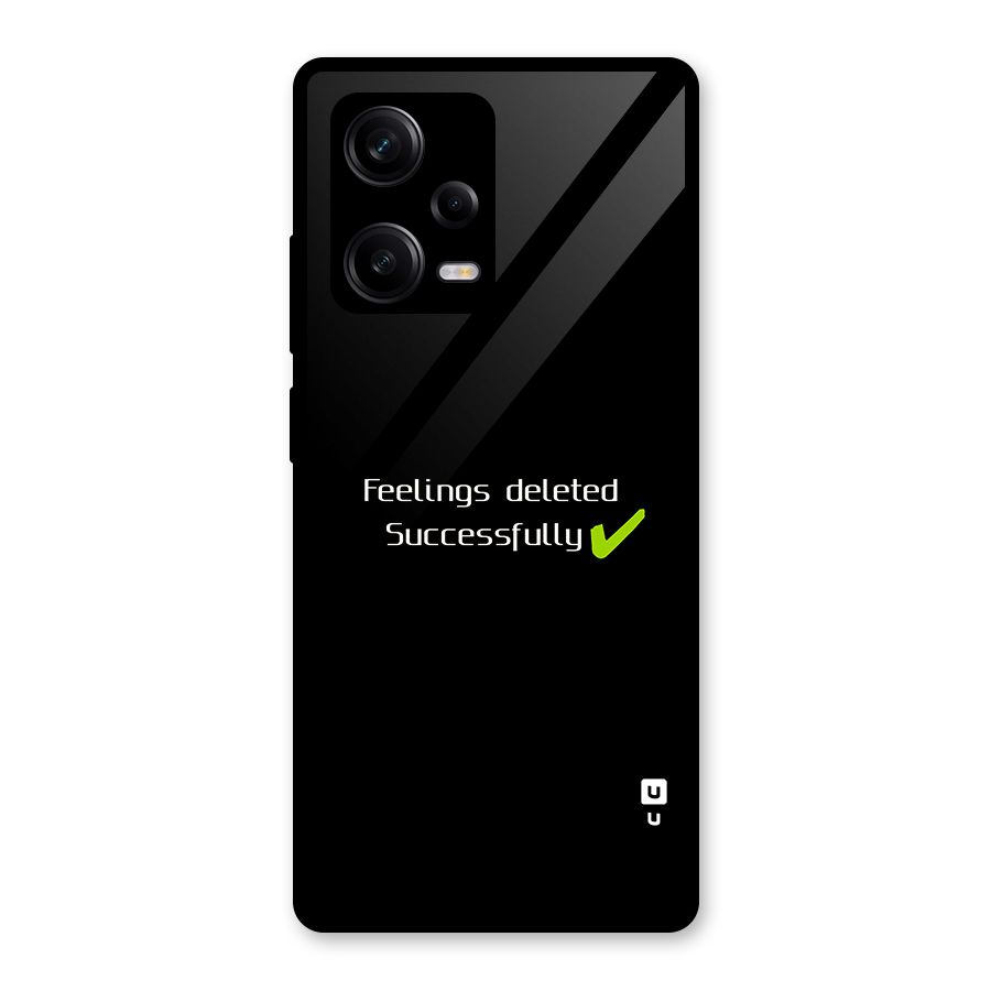 Feelings Deleted Glass Back Case for Redmi Note 12 Pro