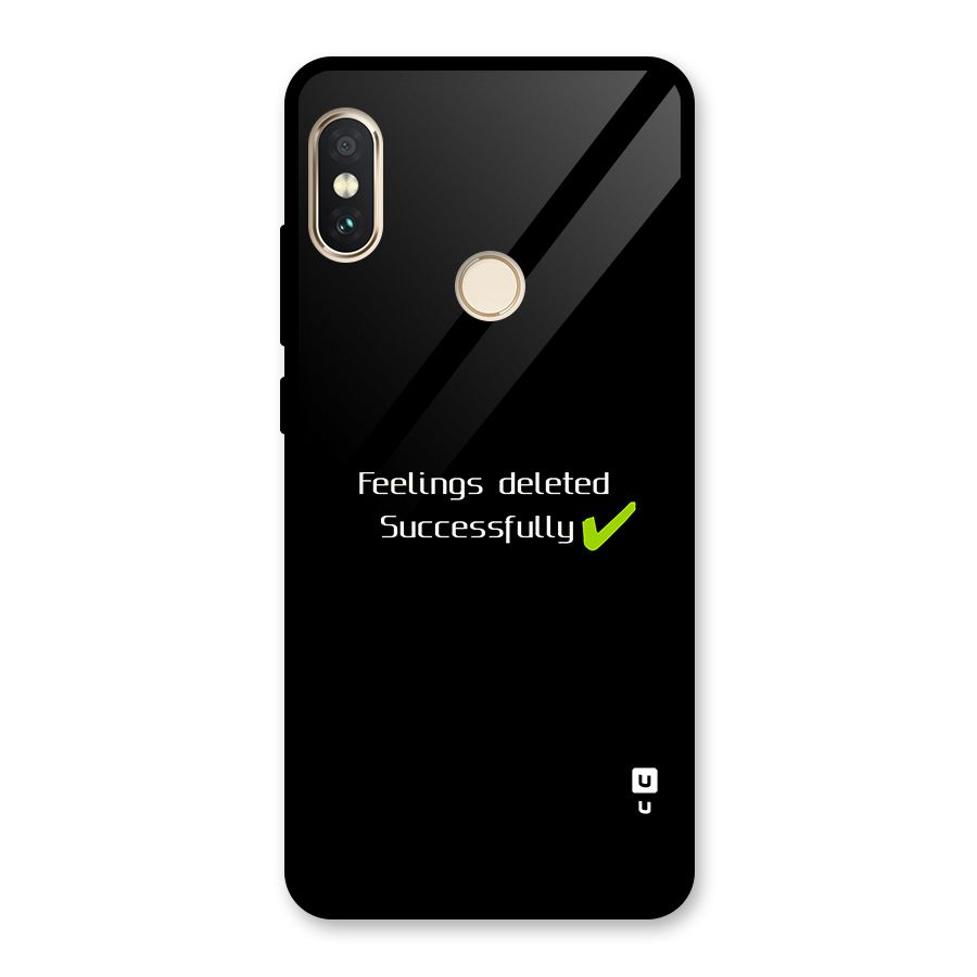 Feelings Deleted Glass Back Case for Redmi Note 5 Pro