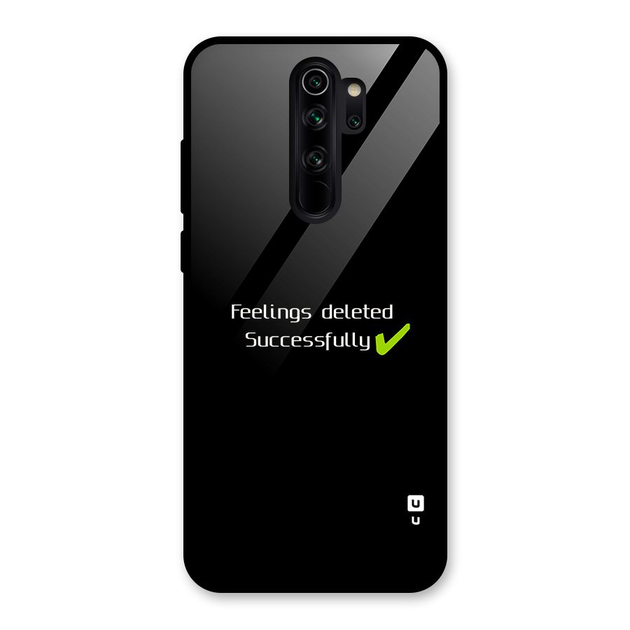 Feelings Deleted Glass Back Case for Redmi Note 8 Pro