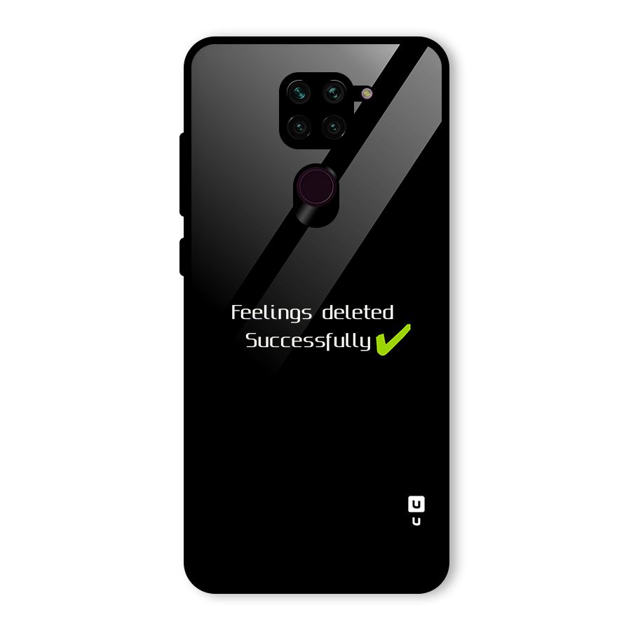 Feelings Deleted Glass Back Case for Redmi Note 9