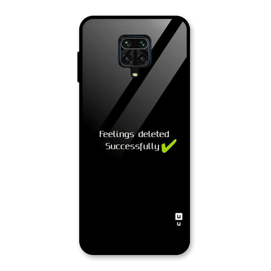 Feelings Deleted Glass Back Case for Redmi Note 9 Pro