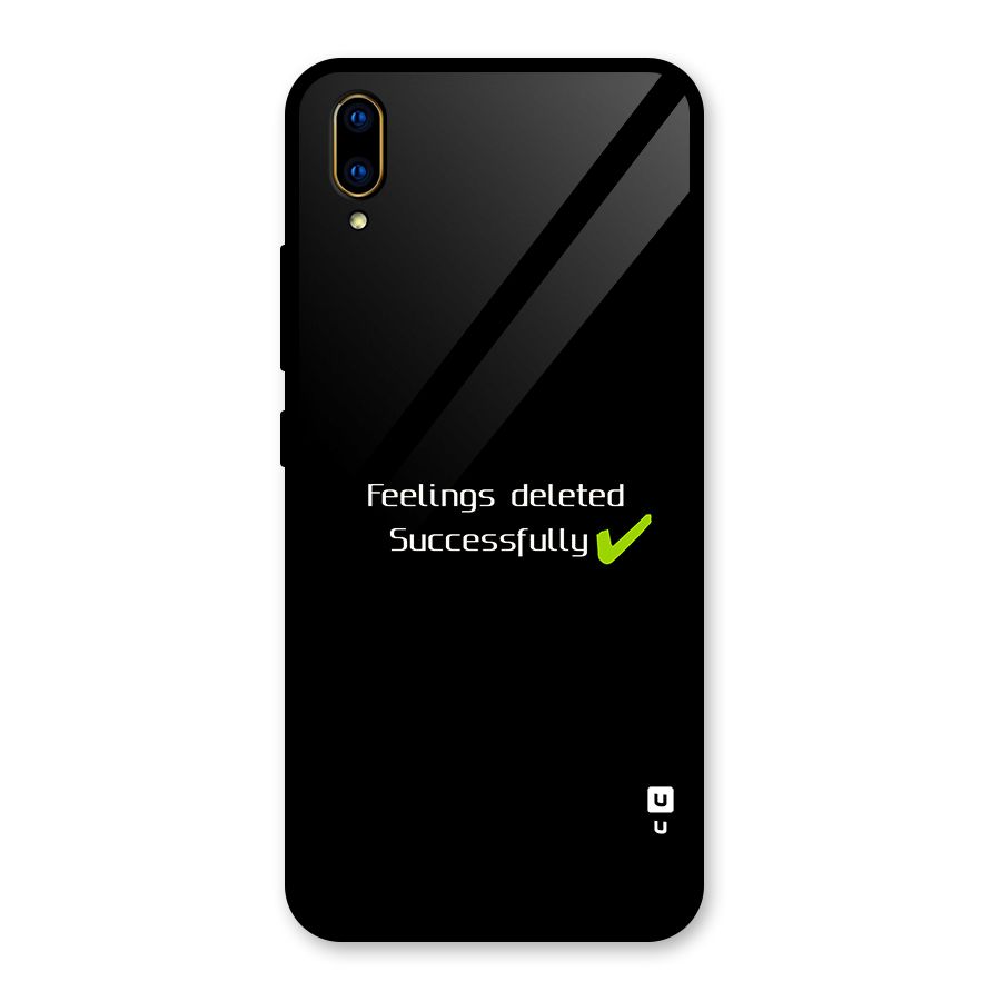 Feelings Deleted Glass Back Case for Vivo V11 Pro