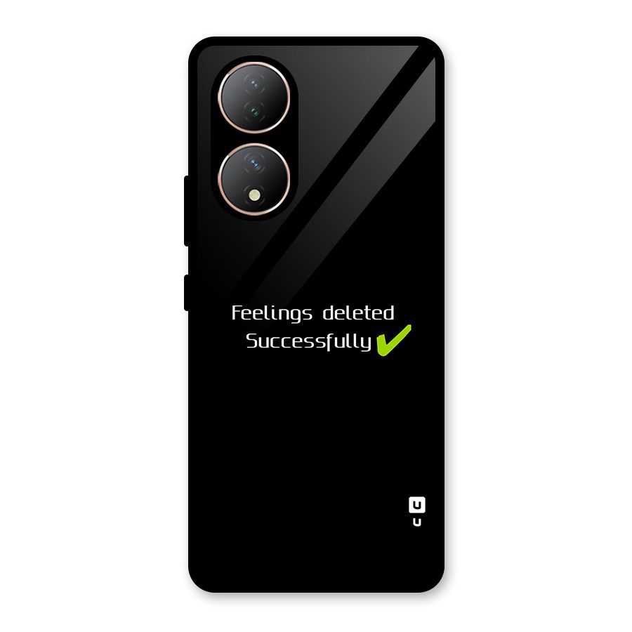 Feelings Deleted Glass Back Case for Vivo Y100A