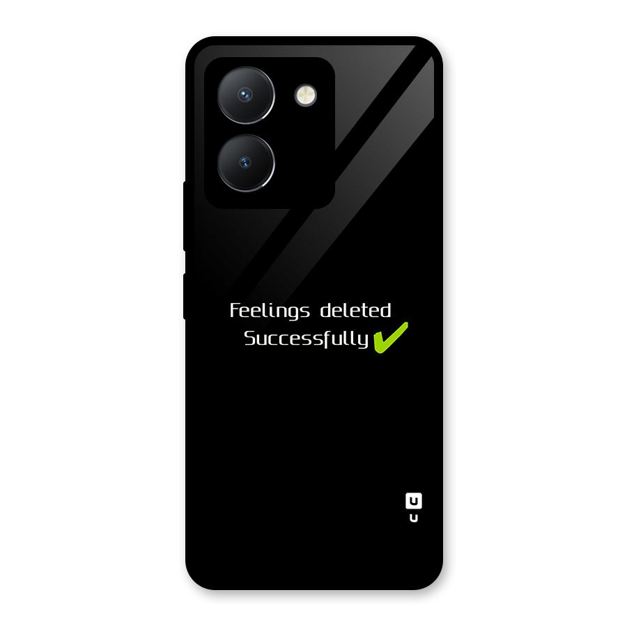 Feelings Deleted Glass Back Case for Vivo Y36
