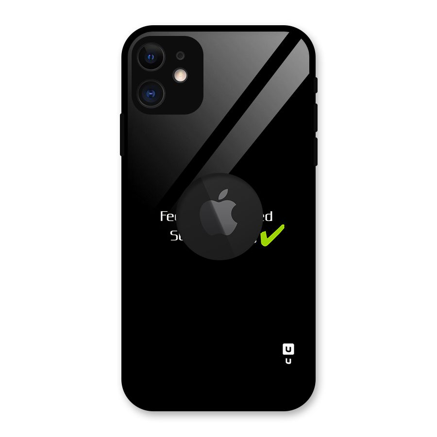 Feelings Deleted Glass Back Case for iPhone 11 Logo Cut