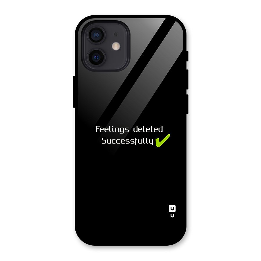 Feelings Deleted Glass Back Case for iPhone 12