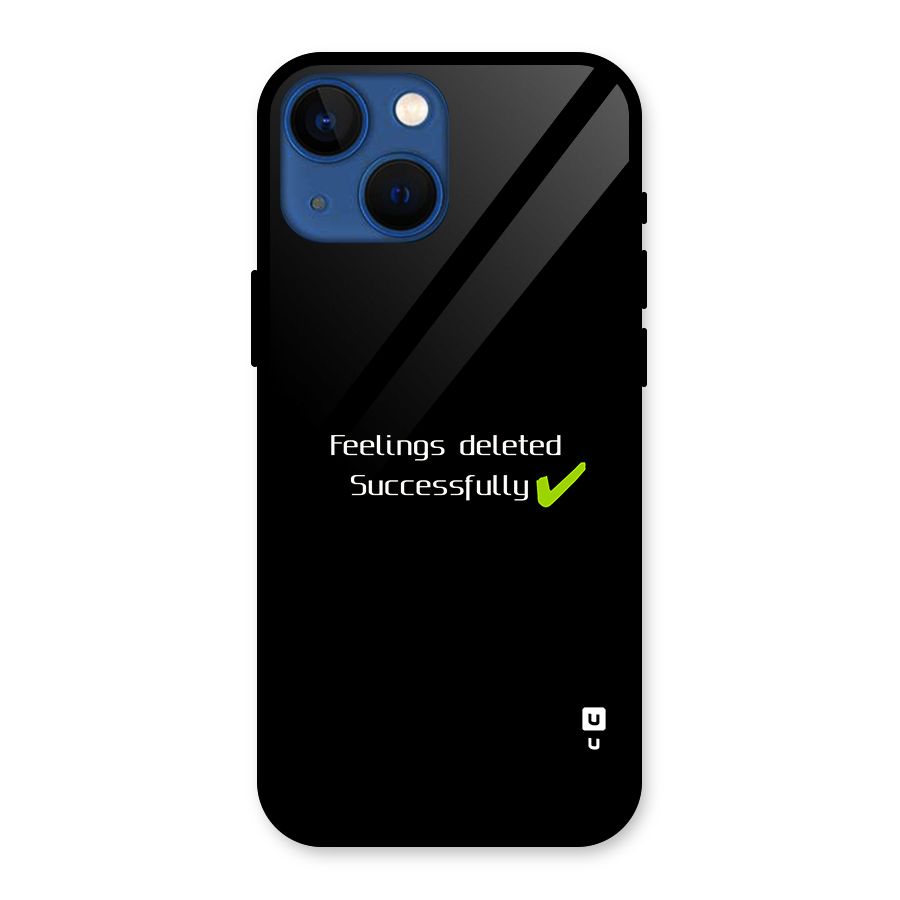 Feelings Deleted Glass Back Case for iPhone 13 Mini
