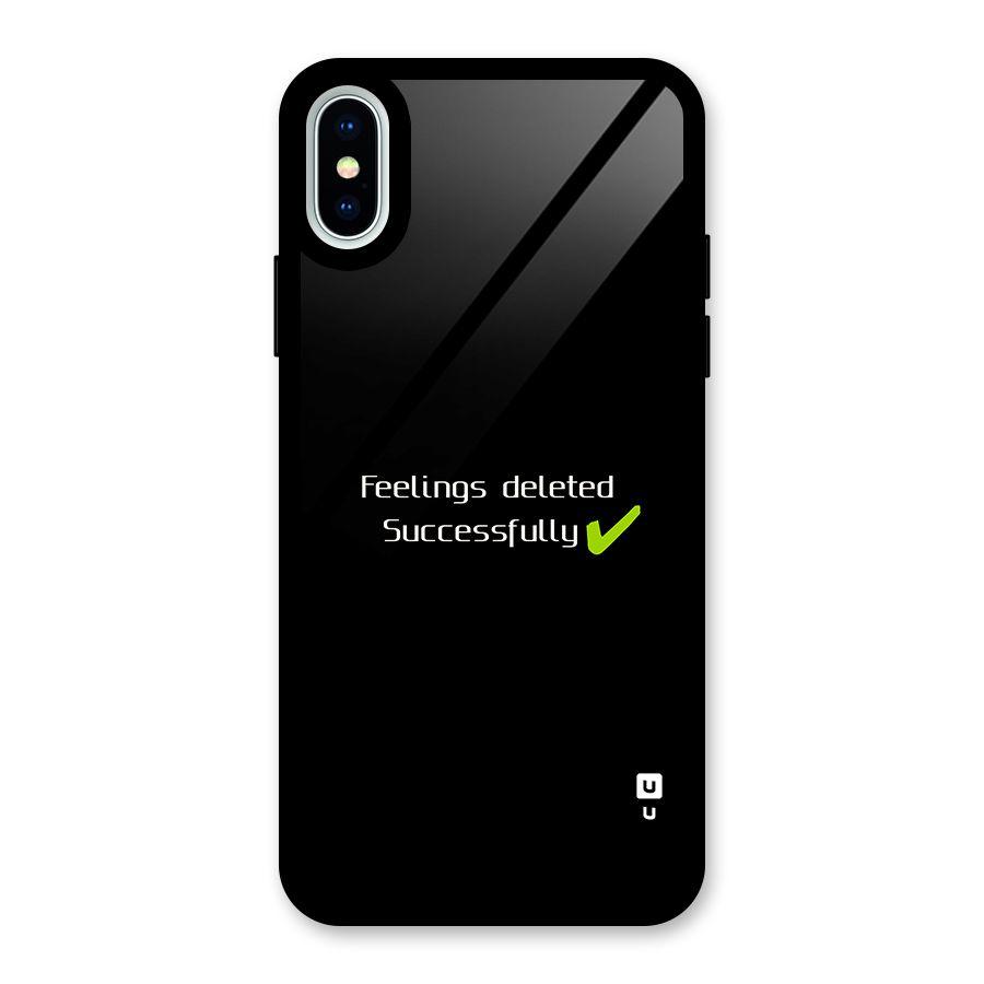 Feelings Deleted Glass Back Case for iPhone XS