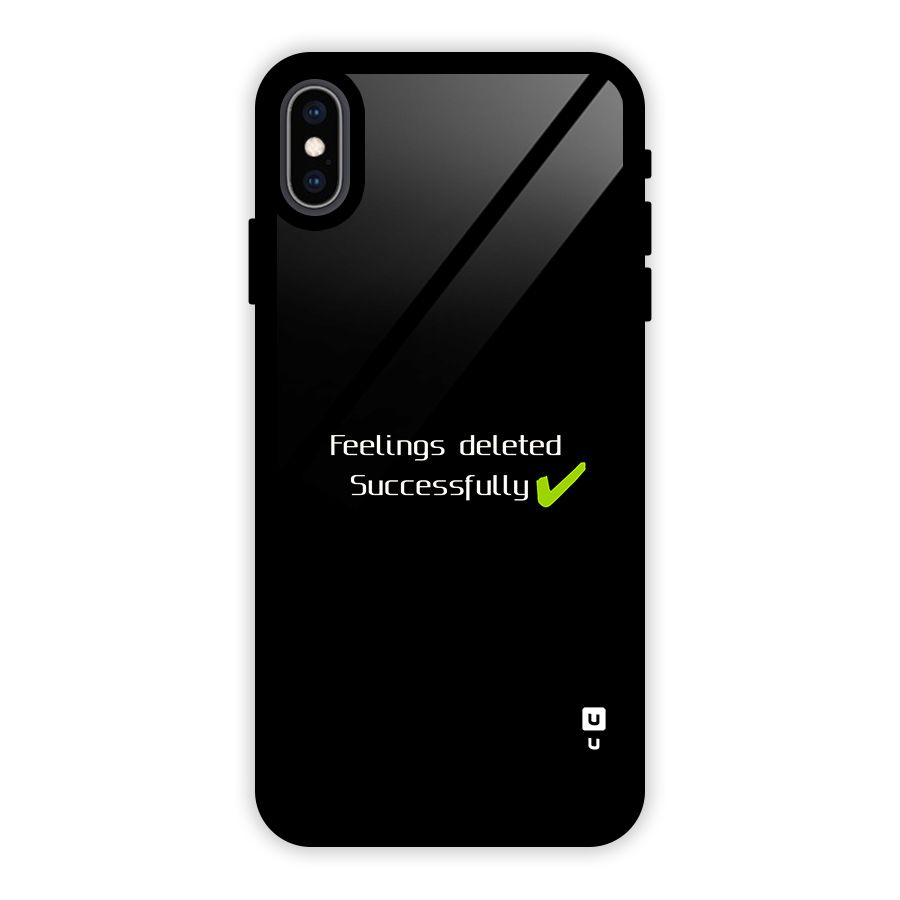Feelings Deleted Glass Back Case for iPhone XS Max