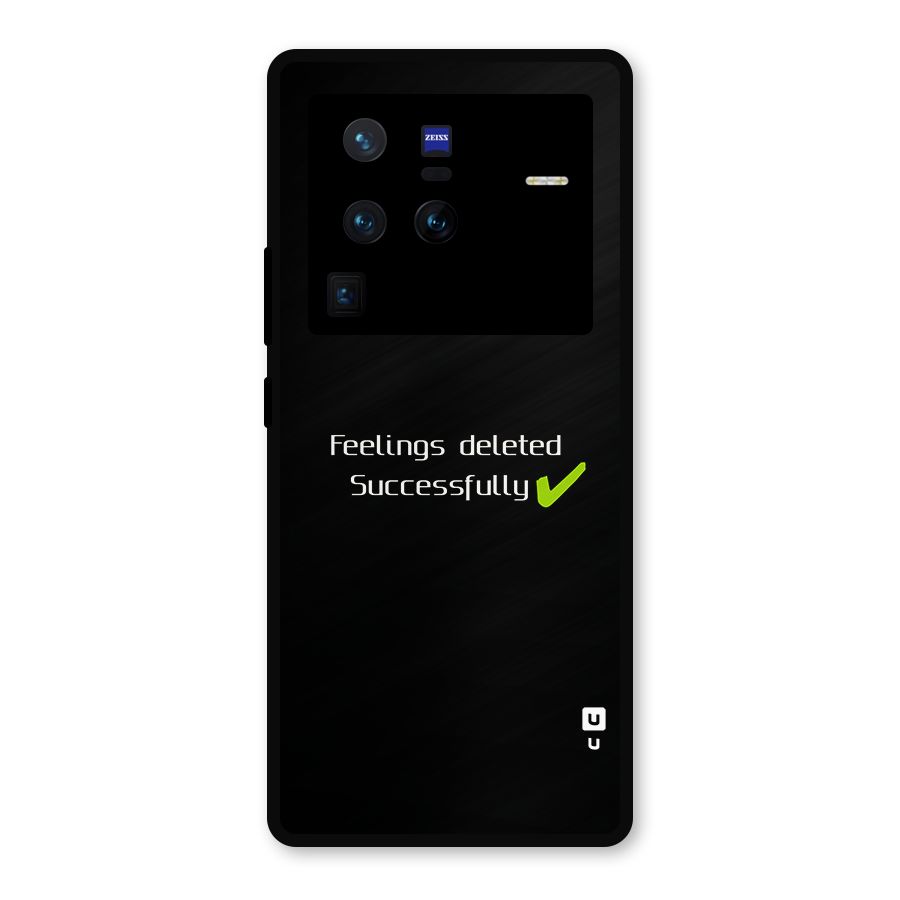 Feelings Deleted Metal Back Case for Vivo X80 Pro