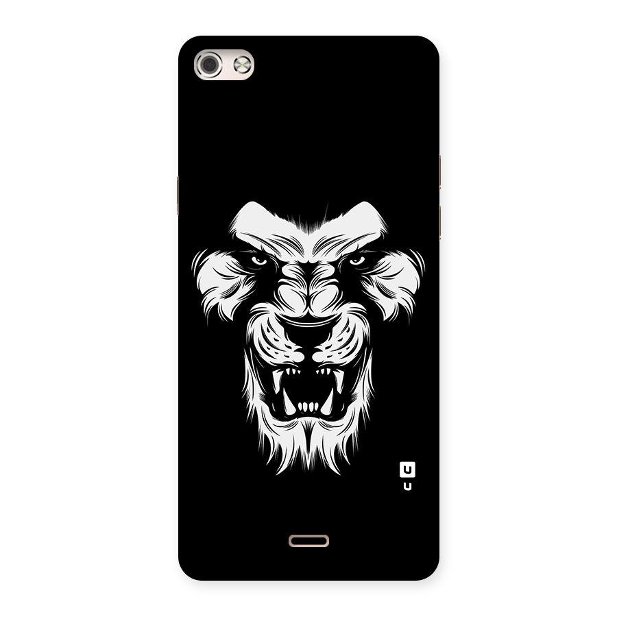 Fierce Lion Digital Art Back Case for Micromax Canvas Silver 5