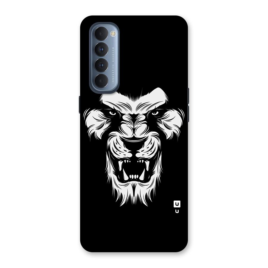 Fierce Lion Digital Art Back Case for Reno4 Pro