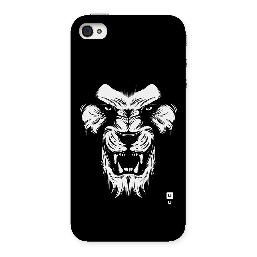 Fierce Lion Digital Art Back Case for iPhone 4 4s