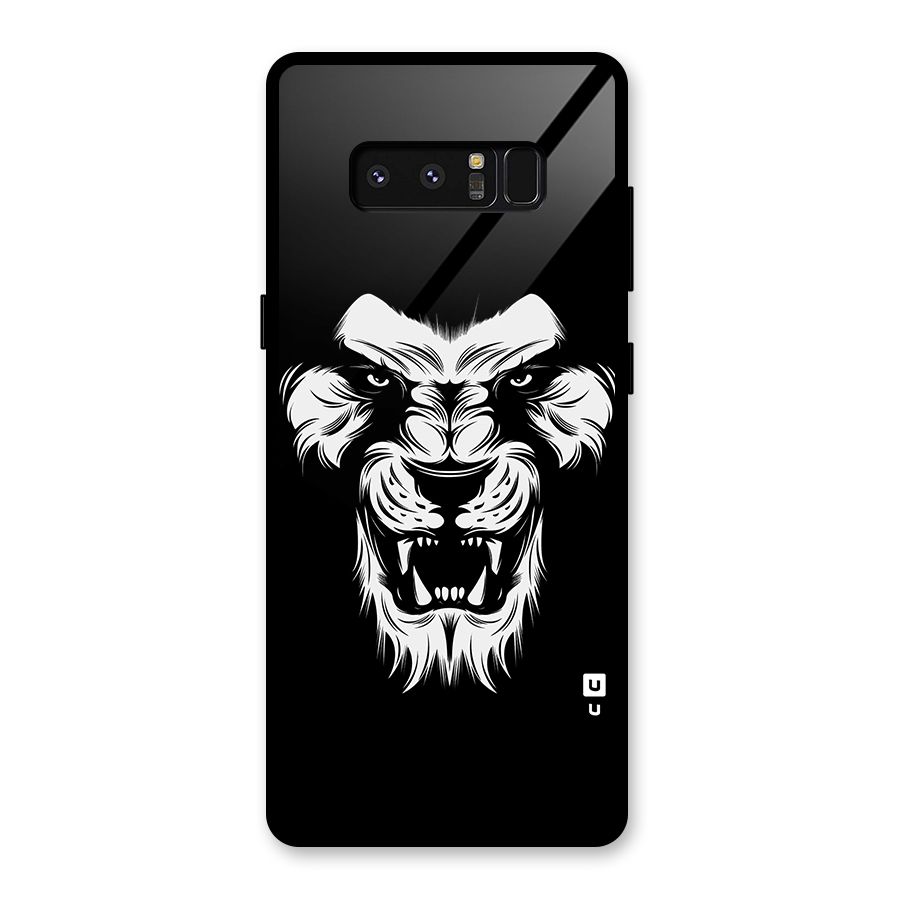 Fierce Lion Digital Art Glass Back Case for Galaxy Note 8