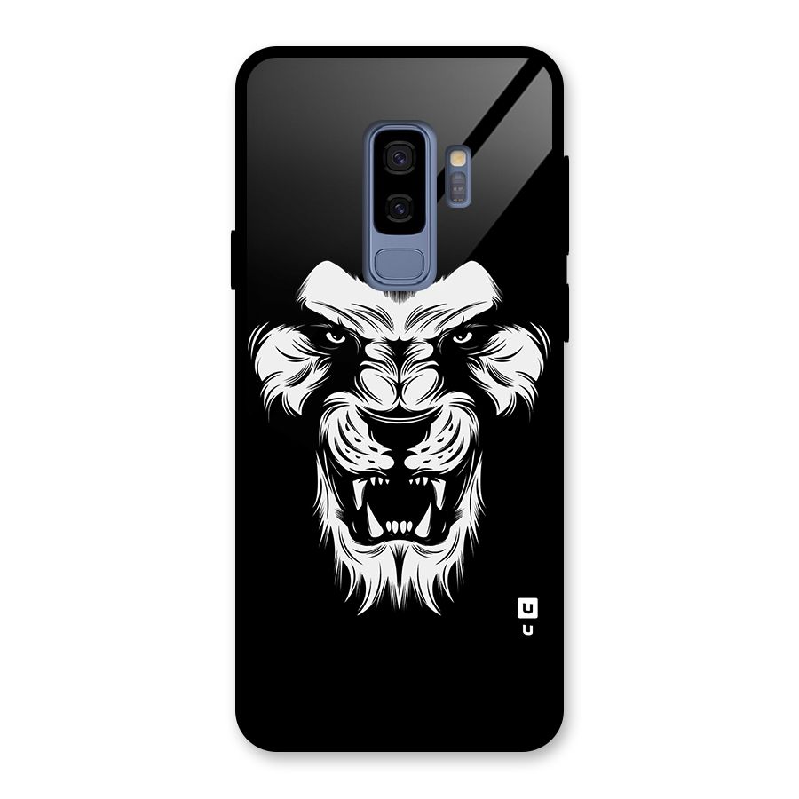 Fierce Lion Digital Art Glass Back Case for Galaxy S9 Plus