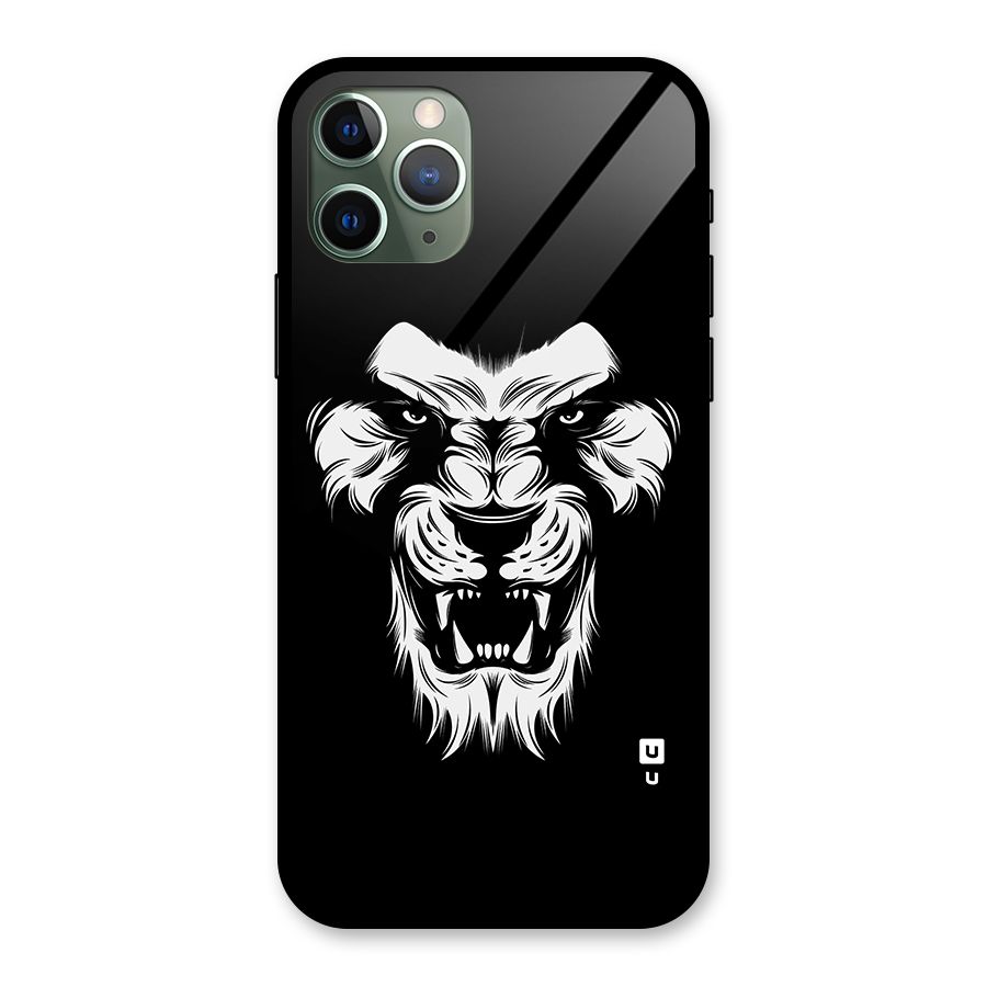 Fierce Lion Digital Art Glass Back Case for iPhone 11 Pro
