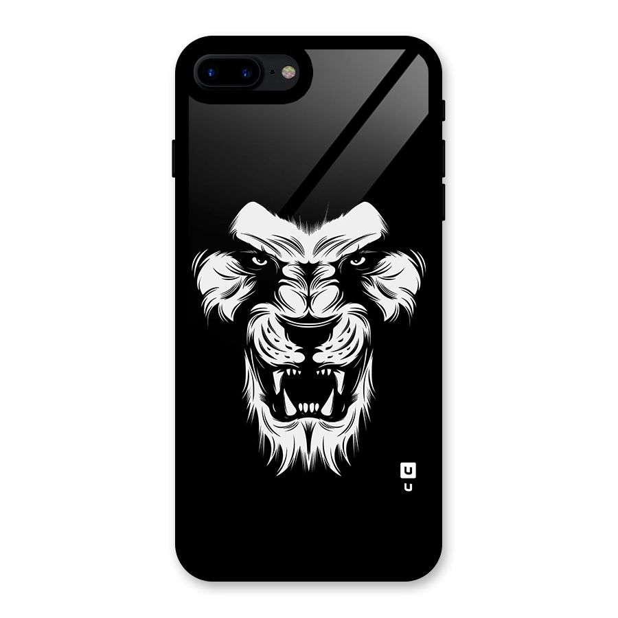 Fierce Lion Digital Art Glass Back Case for iPhone 7 Plus