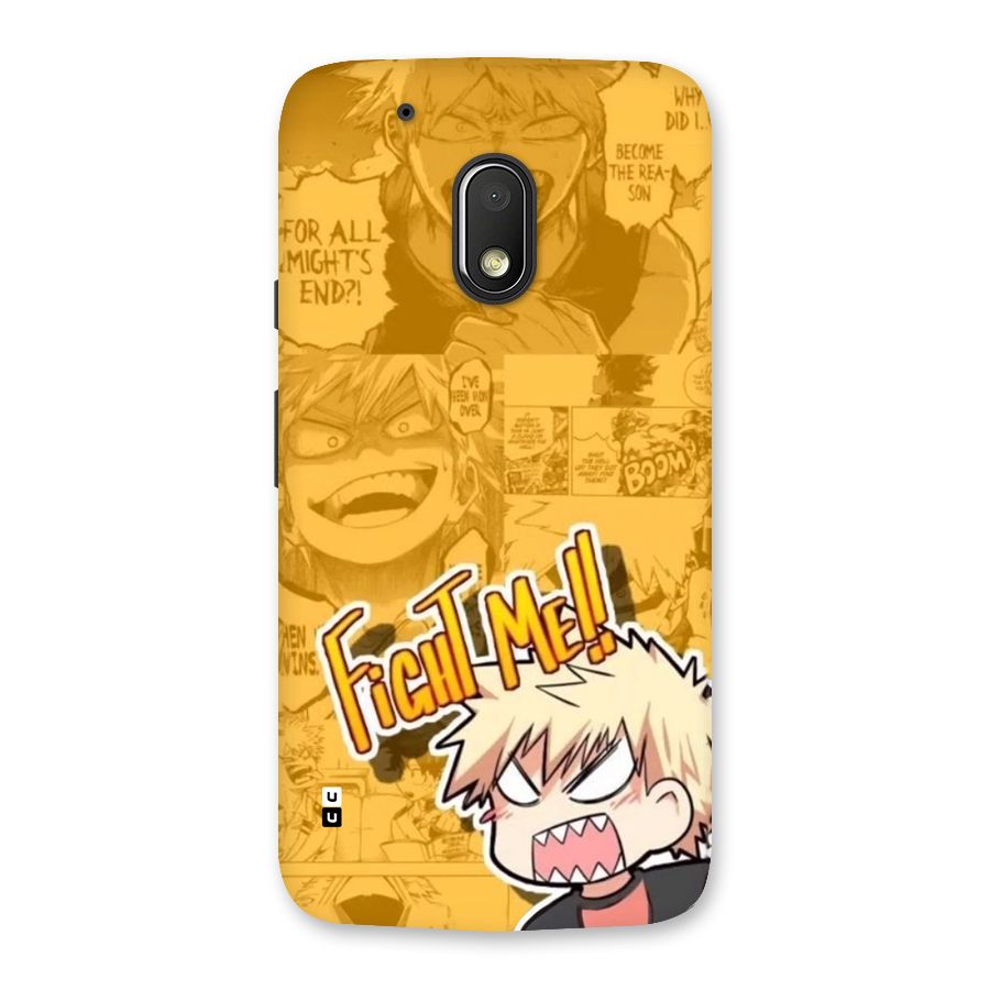 Fight Me Challenge Back Case for Moto G4 Play