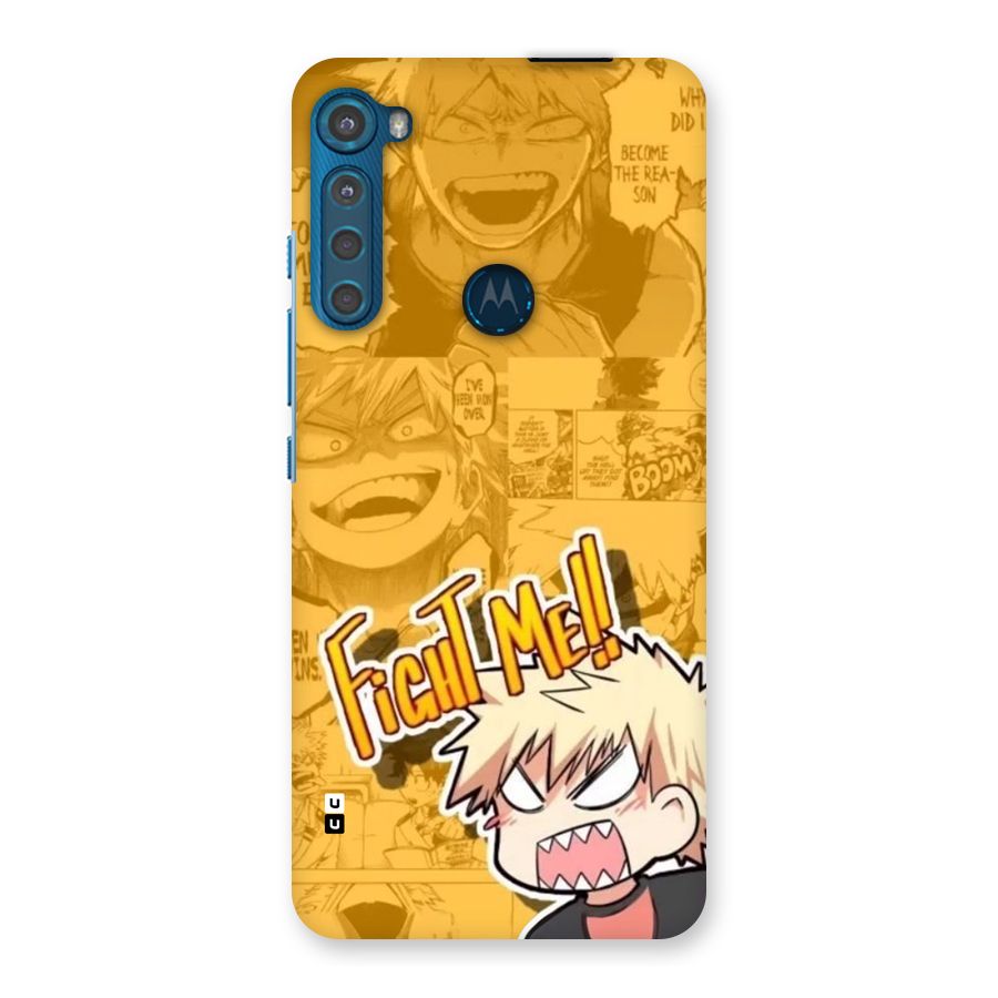Fight Me Challenge Back Case for Motorola One Fusion Plus