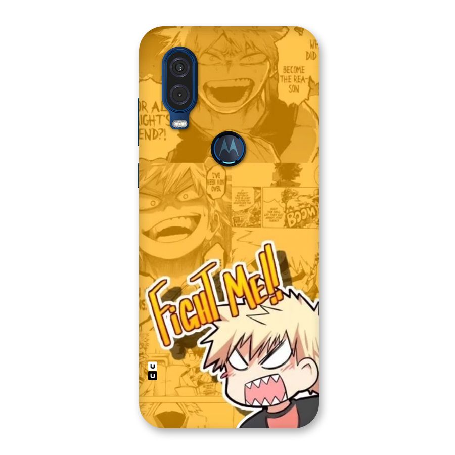 Fight Me Challenge Back Case for Motorola One Vision