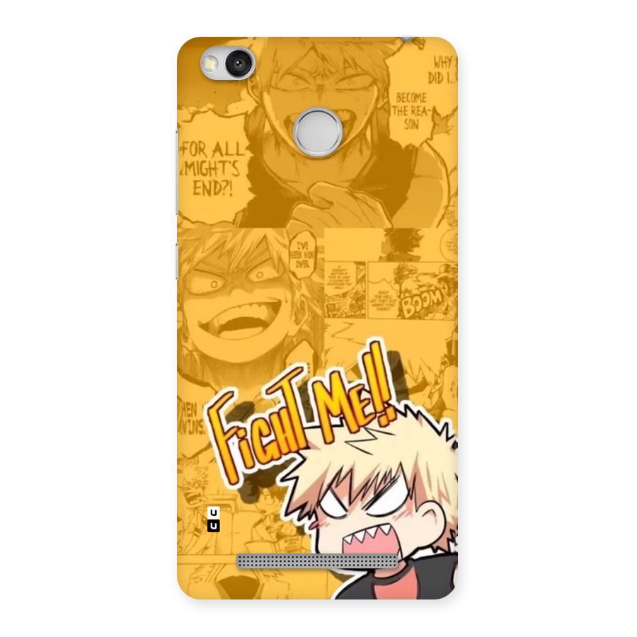 Fight Me Challenge Back Case for Redmi 3S Prime