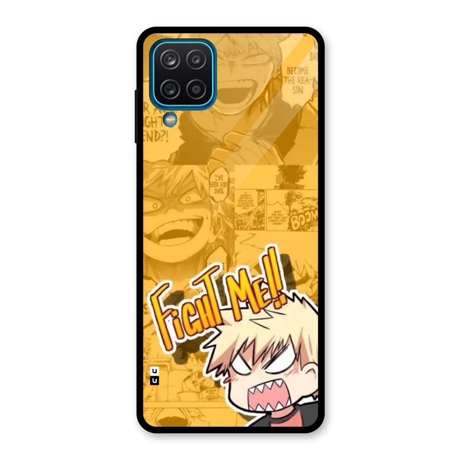 Fight Me Challenge Glass Back Case for Galaxy A12