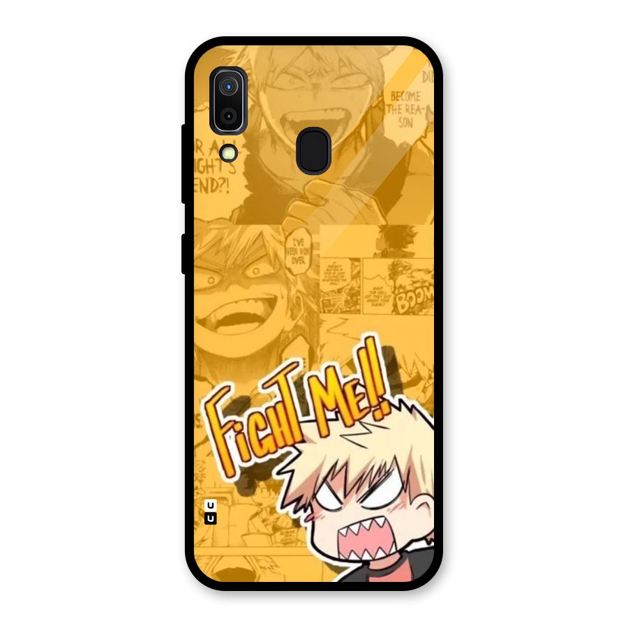 Fight Me Challenge Glass Back Case for Galaxy A30