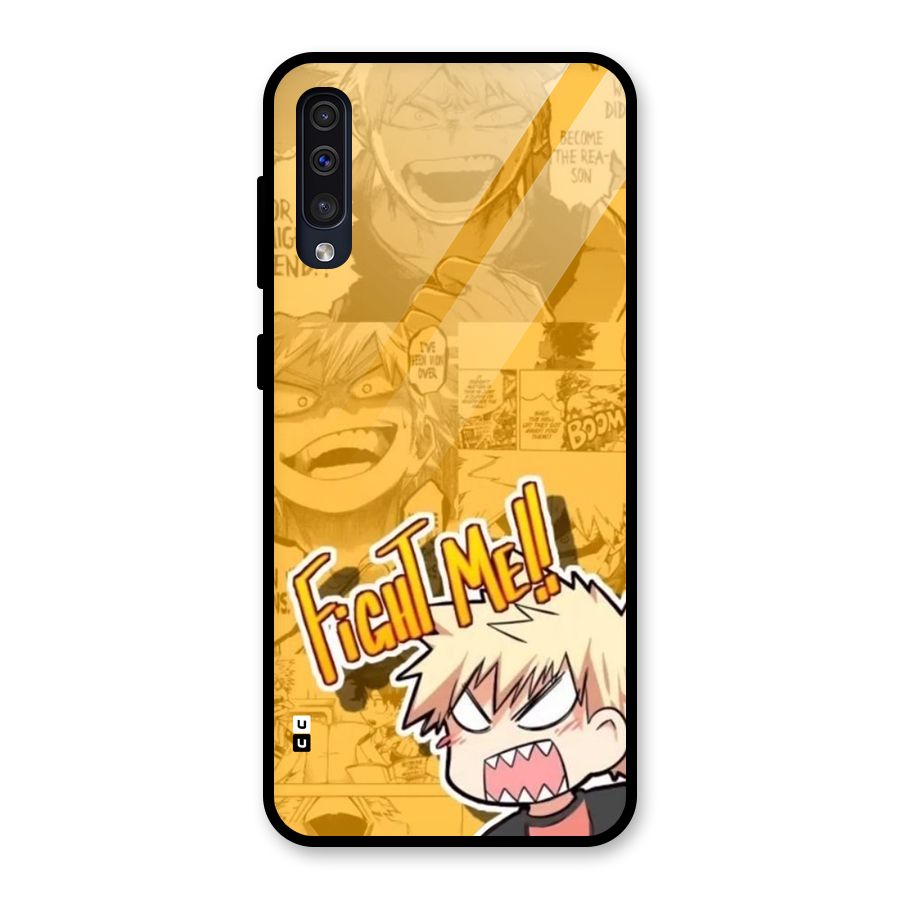 Fight Me Challenge Glass Back Case for Galaxy A50