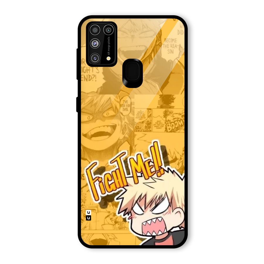 Fight Me Challenge Glass Back Case for Galaxy F41