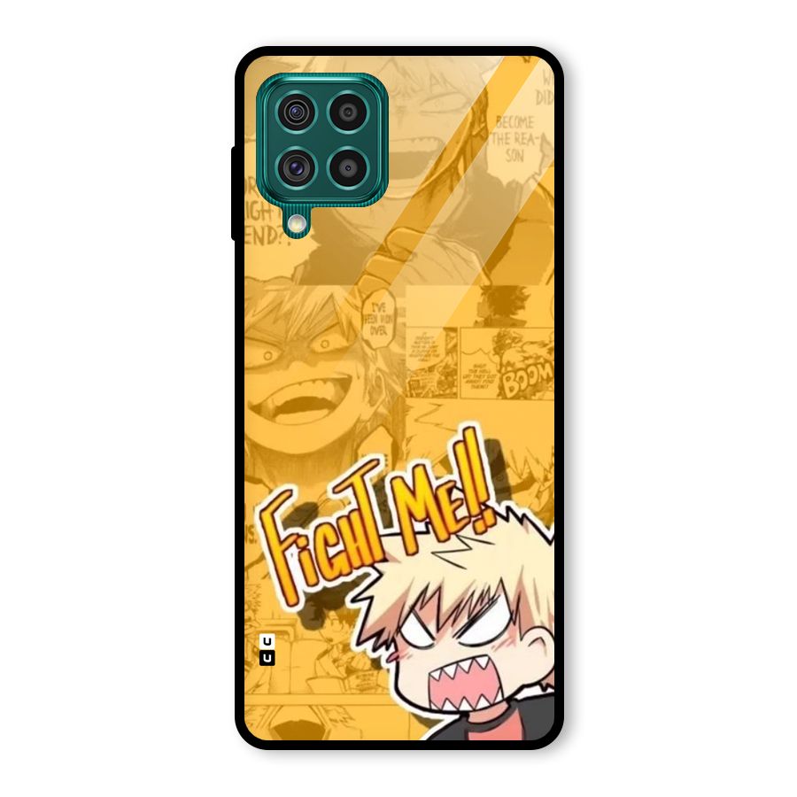 Fight Me Challenge Glass Back Case for Galaxy F62