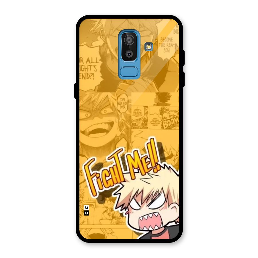 Fight Me Challenge Glass Back Case for Galaxy J8