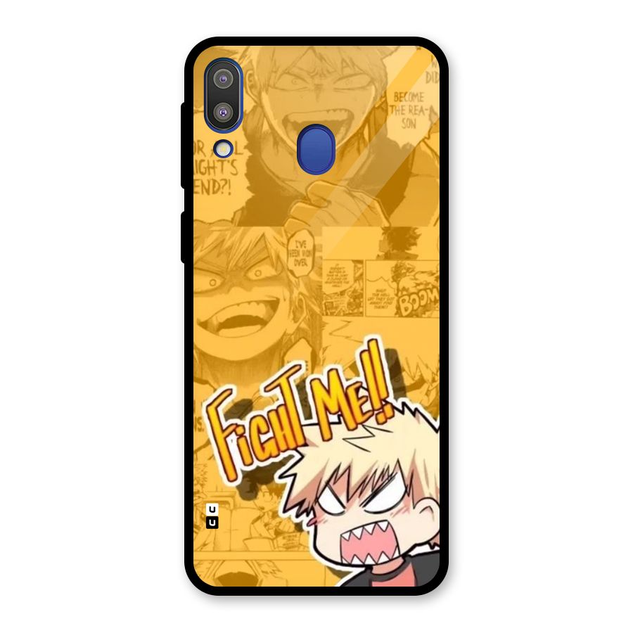 Fight Me Challenge Glass Back Case for Galaxy M20