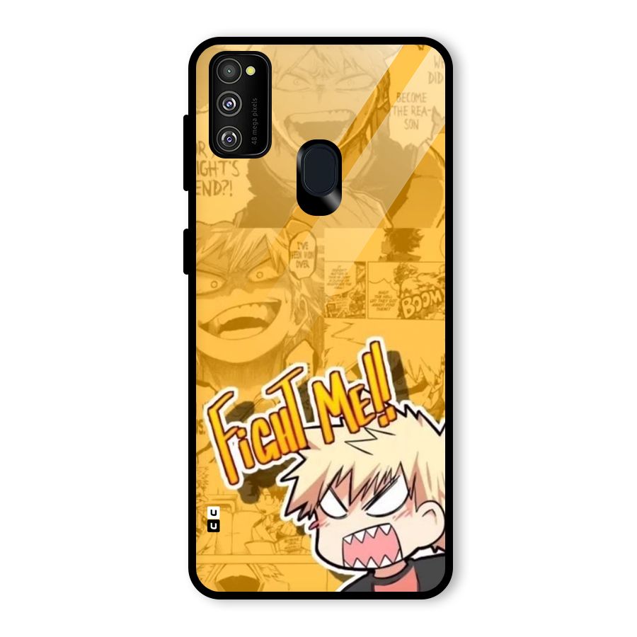 Fight Me Challenge Glass Back Case for Galaxy M30s