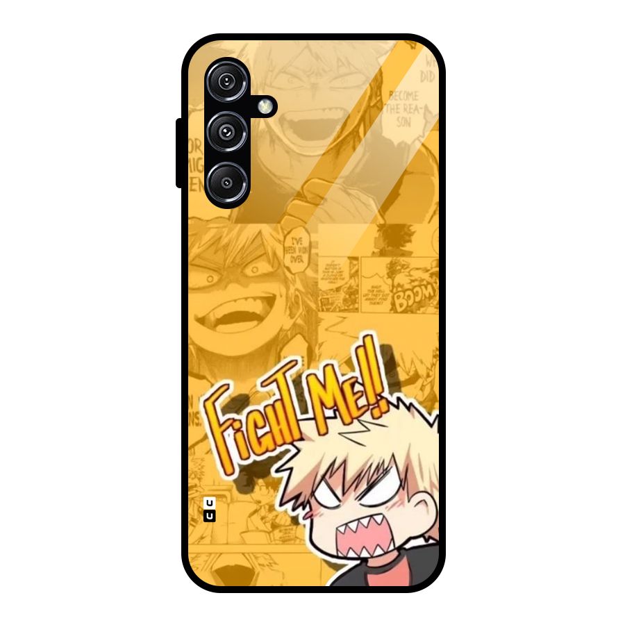 Fight Me Challenge Glass Back Case for Galaxy M34 5G